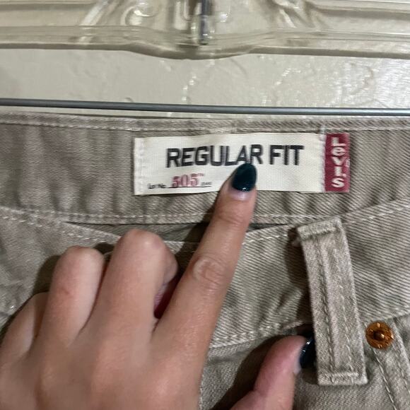 Levi's Men's 505 Regular Fit Khaki 100% Cotton Straight Leg Jeans - Size‎ 38 - Picture 5 of 13